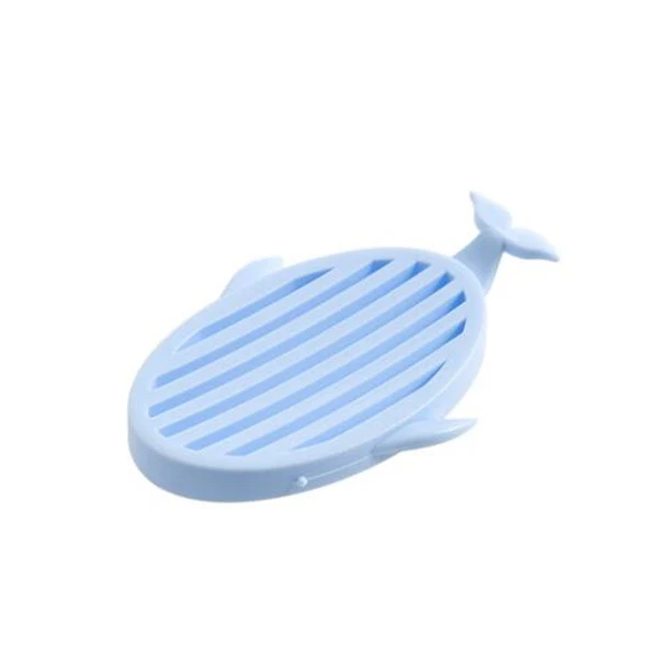 Light Blue OYOURLIFE ванная комната мультфильм мыло КИТ блюдо душ дренаж для мыла лоток Защита окружающей среды пластиковая мыльница принадлежности для ванной комнаты - Цвет: Light Blue