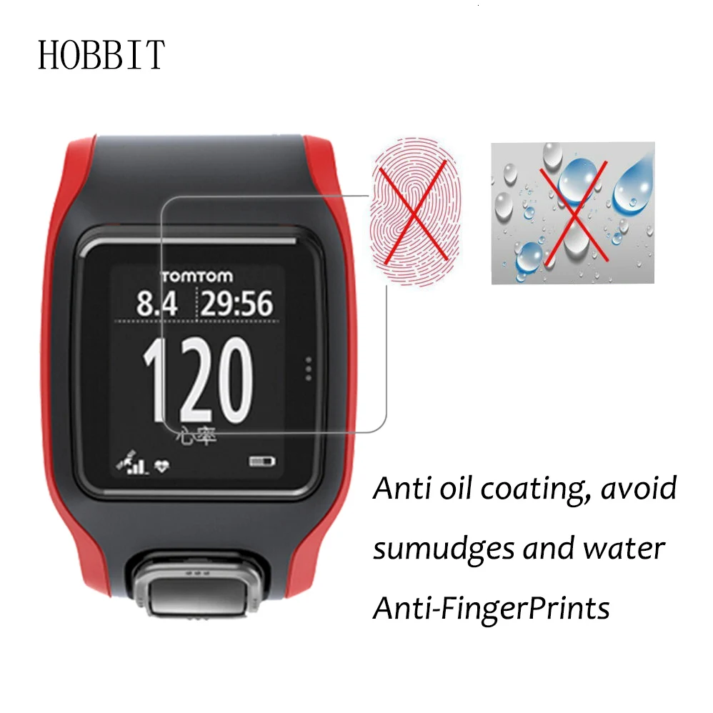 3 шт. в упаковке для TomTom Runner Cardio 1st Version 7H нано Взрывозащищенный протектор экрана Защитная пленка для кожи Смарт-часы, пленка