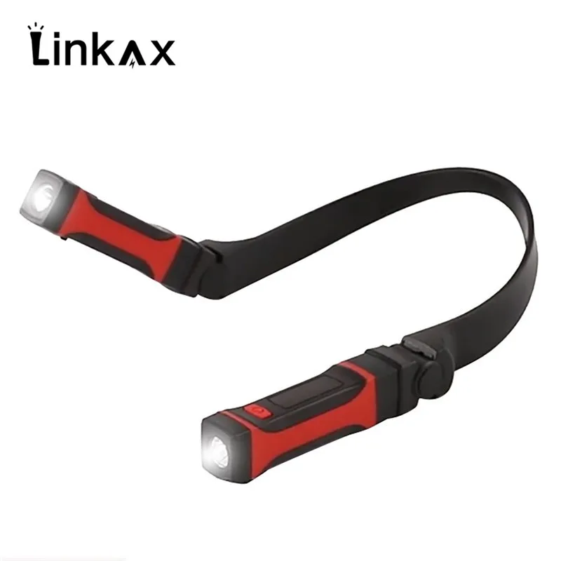 Flexible Handsfree LED Neck Light Book Reading Lamp Night Flashlight Camping Light AA/USB Charging