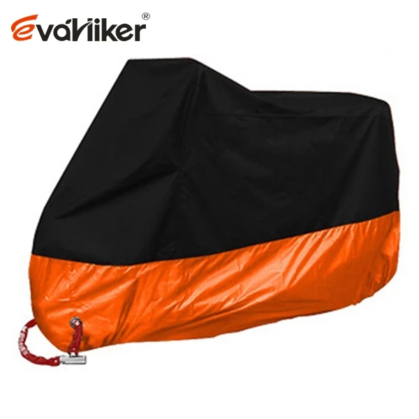 M-4XL Motorcycle Cover Motor Scooter Cover Universal Outdoor Uv Protector Season Waterproof Bike Rain Dustproof interchangeable Orange