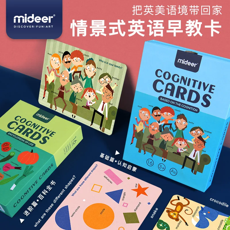 

Mi Deer Children Card Early Childhood Educational English Lettered Reading Card Infants Baby with Numbers ENLIGHTEN Cognitive Ca