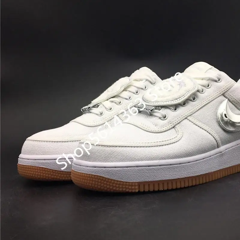 Travis Scott x Air Forced 1 низкая CN2405-900 1s Cactus Jack AF1 Мужская и женская спортивная обувь