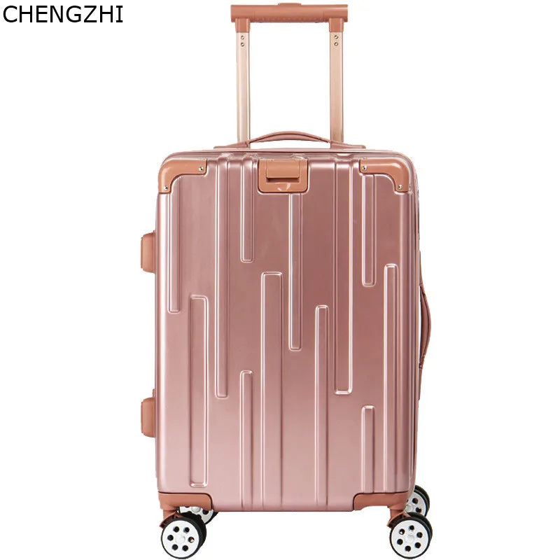 CHENGZHI ABS+ PC чемодан на колесиках чехол для переноски на колесиках Дорожный Чехол на колесиках 20 дюймов Модный чехол для багажа