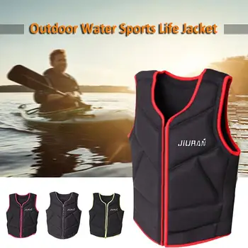

Outdoor Adult Floating Jacket Fishing Life Jacket Neoprene Adjustable Black Sailing Kayak Fishing Vest Convenient Canoeing