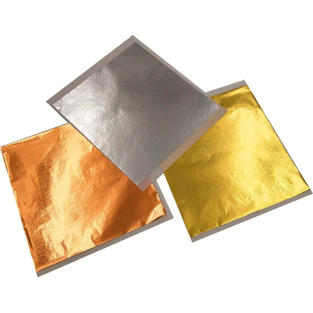 100x Gold Leaf Sheets DIY Art Craft Gilding Foil Paper for Nail Statue  Painting