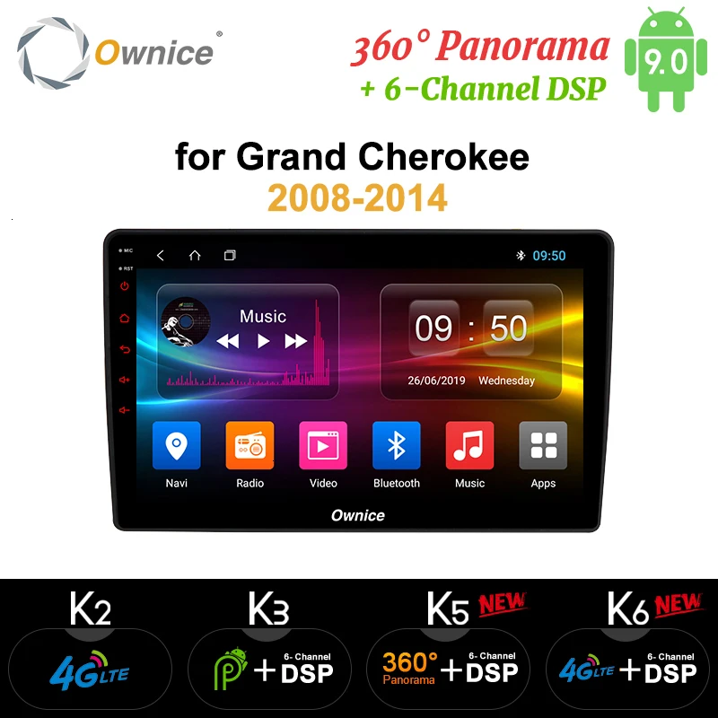 

Ownice K1 K2 K3 10.1" 1024*600 2.5D IPS Android 9.0 8 Core Car Stereo GPS Navigation Radio For Jeep Grand Cherokee 2008 - 2014