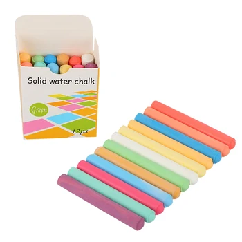 

Hot Sale 12pcs Mixed Colour White Chalk Sticks Pack Kids Playground School Art Learning