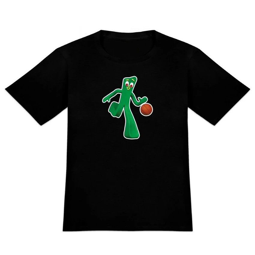 Спортивная Gumby баскетболист глина искусство Мужская новинка футболка на заказ