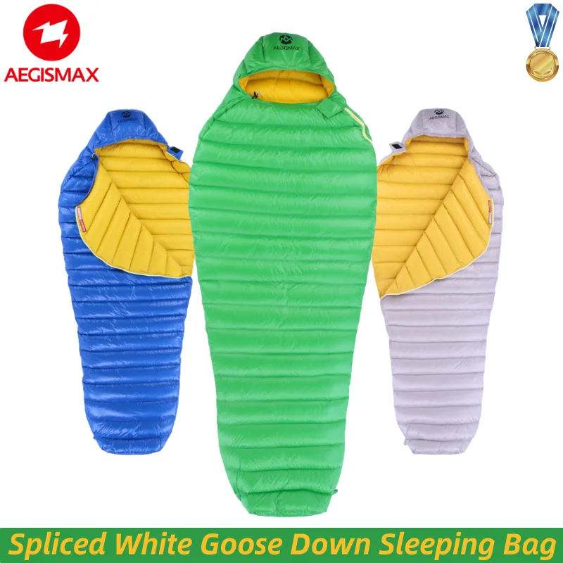 

AEGISMAX LETO Mummy 700FP Goose Down Sleeping Bag Nylon Waterproof Fabric Warm Home Outdoor Portable Ultralight Camping Hiking