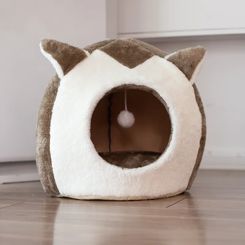 Warm Soft Cat Bed Winter Warm House Cave Pet Dog Soft Nest Kennel Kitten Bed House Sleeping Bag for Small Medium Dogs Supplies