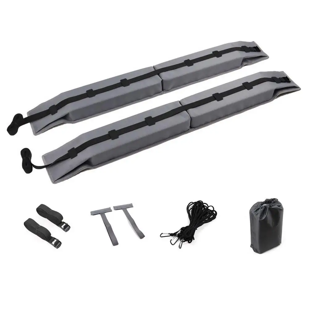 

600D Oxford&PVC Soft Roof Bars Universal Car Roof Racks Foldable Soft Automobile Rooftop Luggage Carry Car Roof Racks Bars Rail