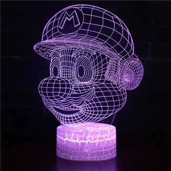 

Trendy 3D Stereo Vision Lamp Acrylic 7 Colors Changing USB Bedroom Bedside Night Light Desk Lamp Best Gifts