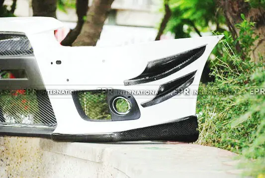 

Carbon Fiber Bumper Canard For Evolution 10 Varis Front Bumper Canard (4Pcs) Body Kit Tuning Trim For EVO 10 Racing Part