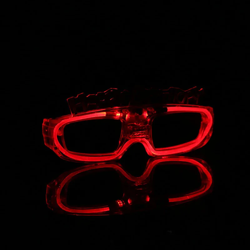 Fluorescent Masquerade Dress Up Bar Party Supplies Glow Flashing LED Light Happy Birthday Flash Glasses