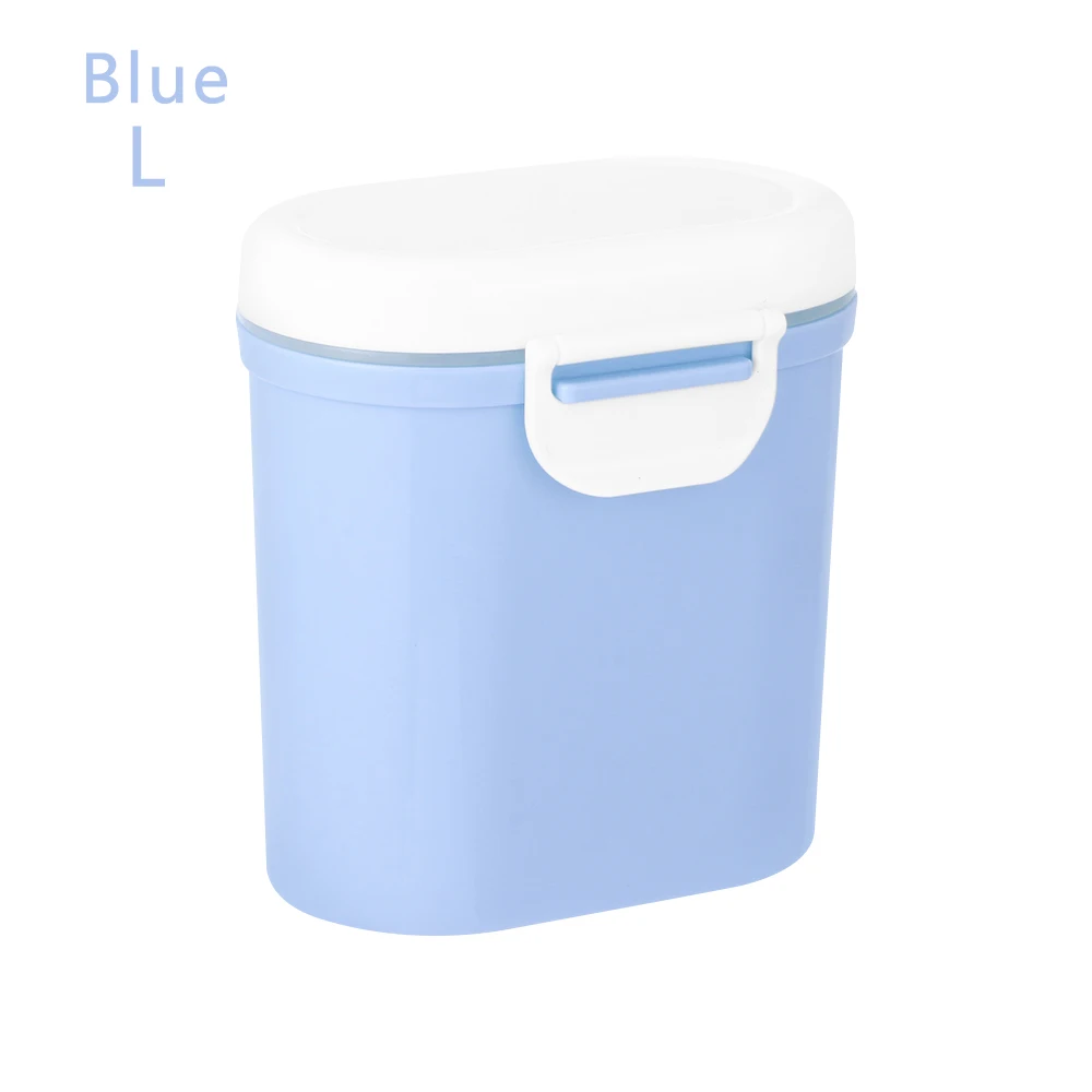 blue-L 1 шт., дозатор для детского молочного порошка, однослойный контейнер для хранения еды, коробки для кормления, Детские принадлежности для путешествий на открытом воздухе - Цвет: blue-L