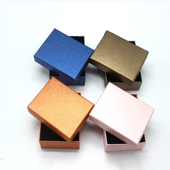 

24Pcs Jewelry Box With Black Sponge Eco Friendly Jewelry Organizer Small Gift Storage Box Custom For Ring Earrings Pendant 7x9cm