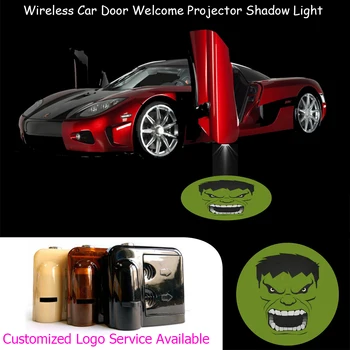 

2pcs Green Hulk Logo Wireless Car Door Laser Projector LED Lights
