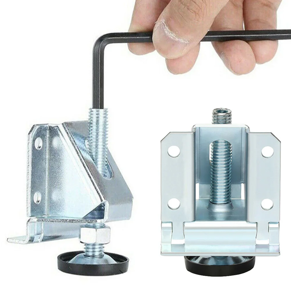 

2pcs Cold Rolled Steel Adjustable Table Leg DIY Anti Slip Pad Cabinet Levelers Support Feet Home Furniture Hardware Accessories