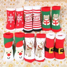 6 пар, хлопковые дышащие носки до середины икры с героями мультфильмов для маленьких мальчиков и девочек, носки без пятки, feat889