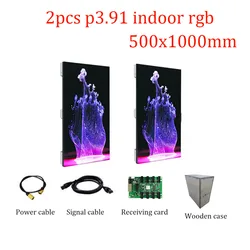 Panneau led de scène p3.91, 500x1000mm, affichage vidéo d'intérieur, smd, arrière plan couleur 