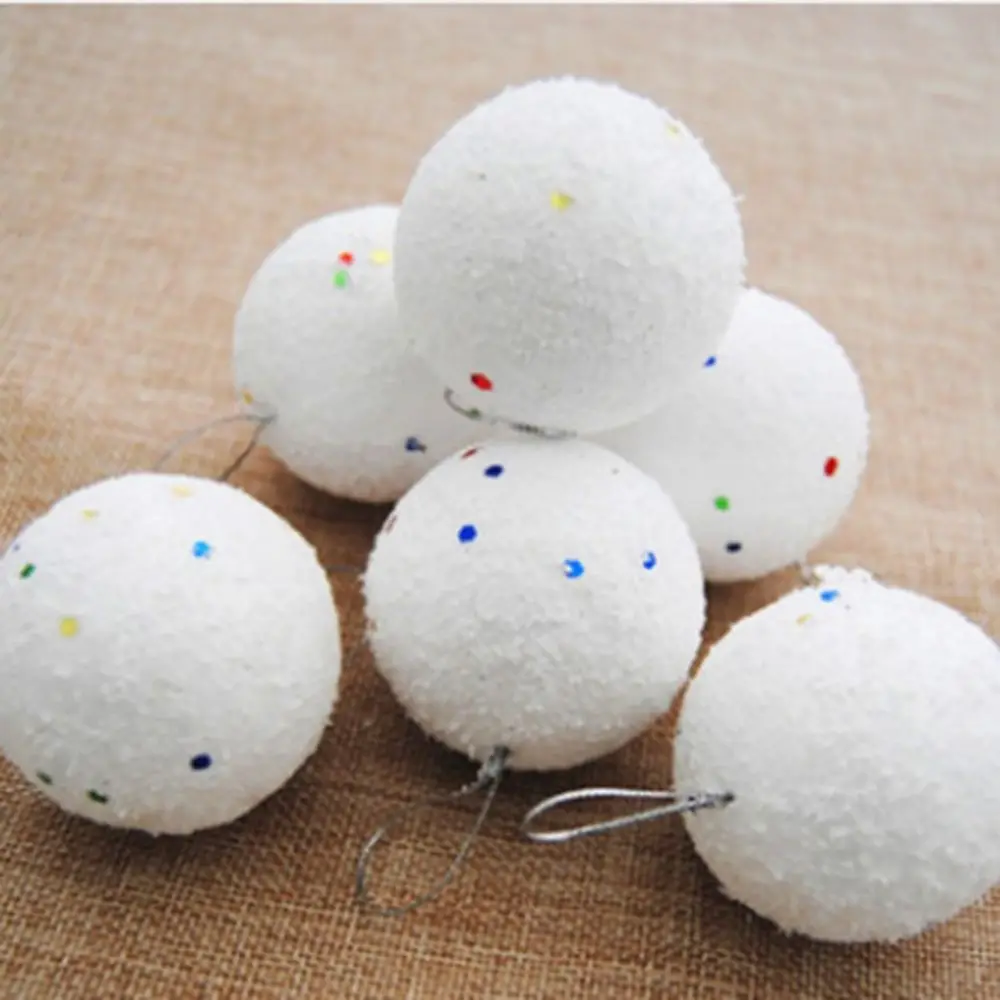 

6pcs Christmas Ornament Xmas Snowflake Pendant Christmas Tree Wreath Decoration Accessories christmas gift Christmas snowball