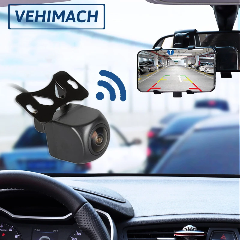 Cámara de marcha atrás para de coche, lente visión trasera de 1080P, Wifi, impermeable, 12V, 24V, 170 °, Monitor de respaldo automático|Cámara para vehículos| - AliExpress