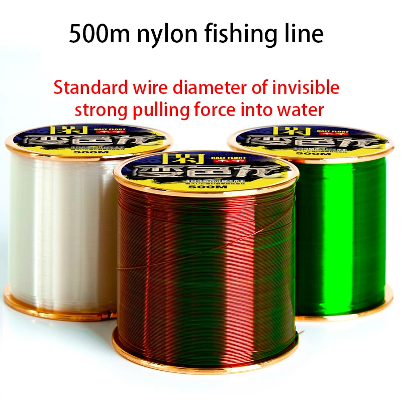 

1 PCS 500m Color Changing Nylon Line Main Line Sub Line Fishing Line Fishing Gear Invisible Super Pull Fishing lines Fishing