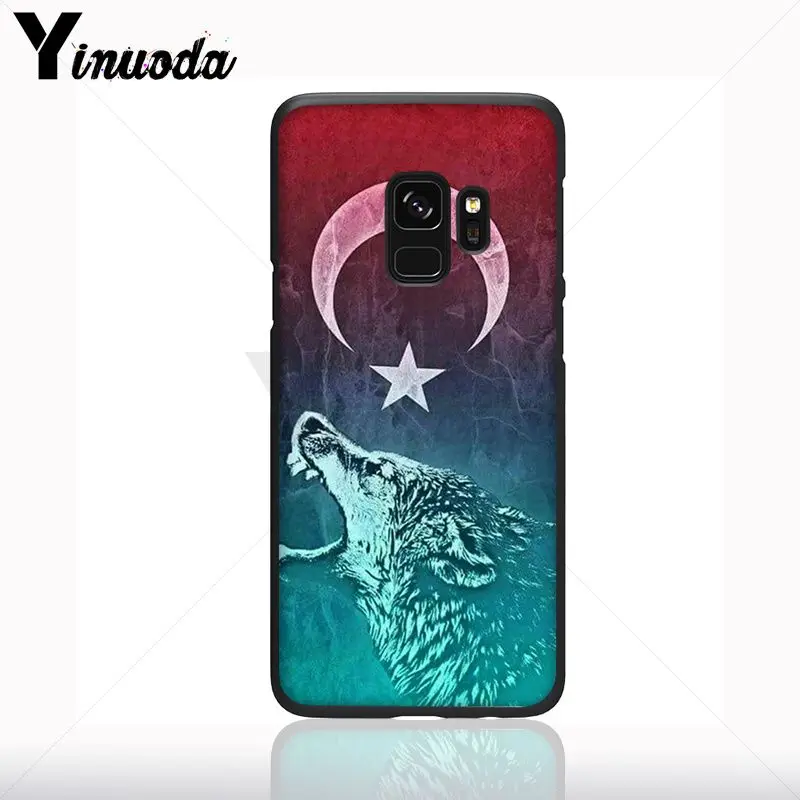 Bendera Istanbul Turki Serigala Hitam Lembut Ponsel Case untuk Samsung Galaxy S10plus S9 S8plus S10e A50 A70 A10 Ponsel