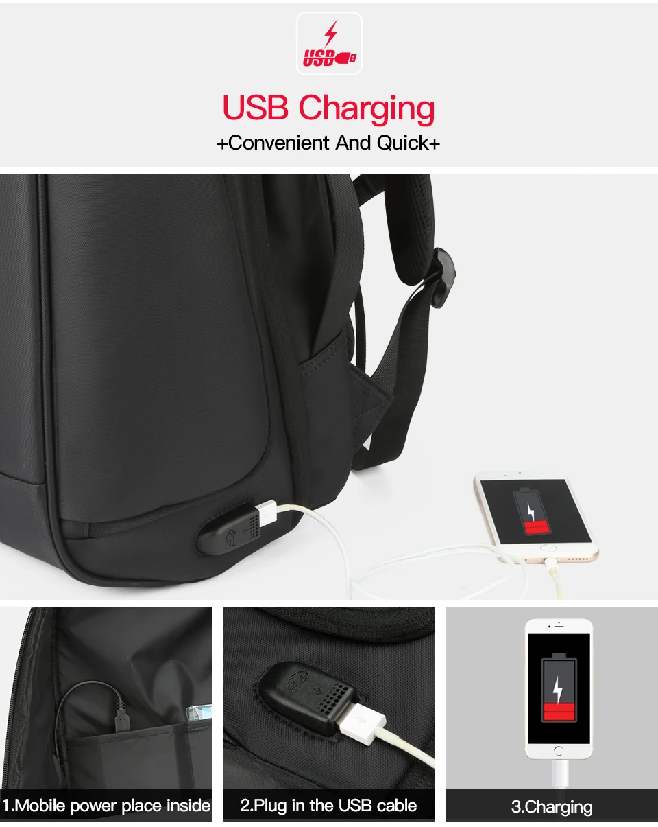 Kingsons мужской рюкзак водонепроницаемый usb зарядка Рюкзак для ноутбука 15-15,6/17-17,3 дюймов большой емкости школьные сумки для мальчиков-подростков