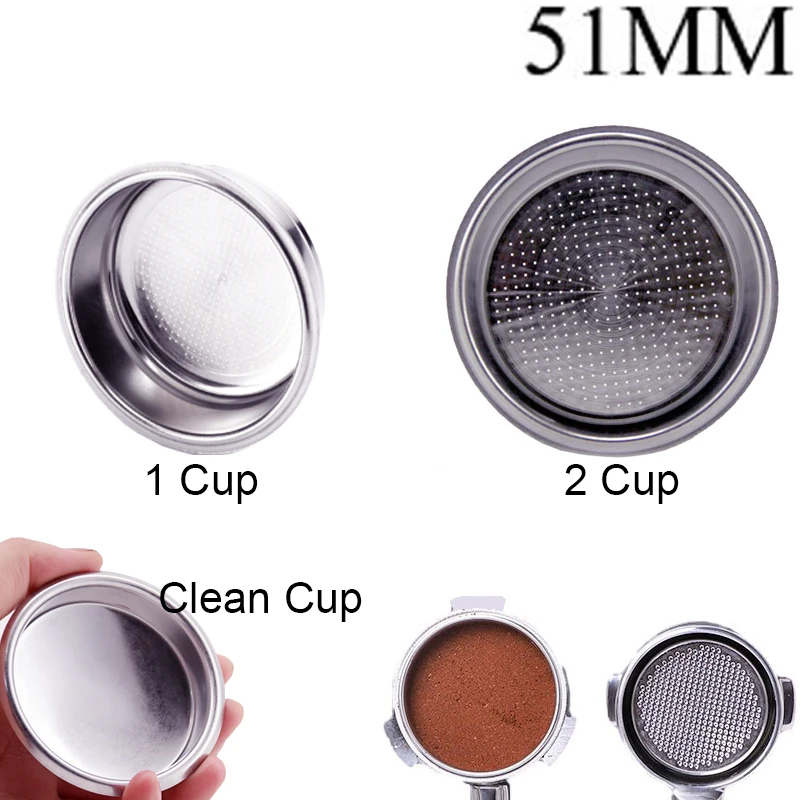 Filtro de taza limpia, reemplazo de cesta de filtros, 1 taza, 2 tazas, 51/58mm, piezas EC680/EC685