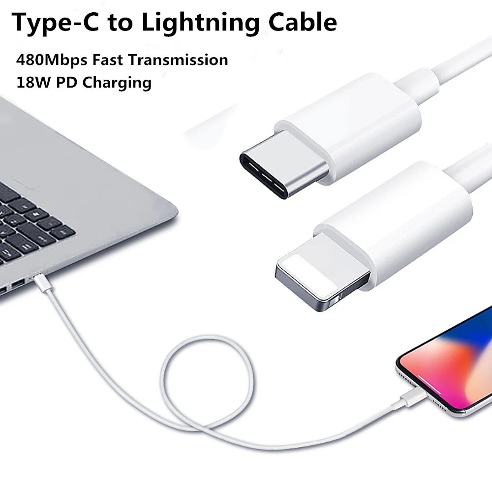PD Быстрая зарядка USB C к Lightning 18 Вт type C кабель для iPhone 11 Xs X 8 7 type C 18 Вт быстрое зарядное устройство кабель для iPhone провод шнур