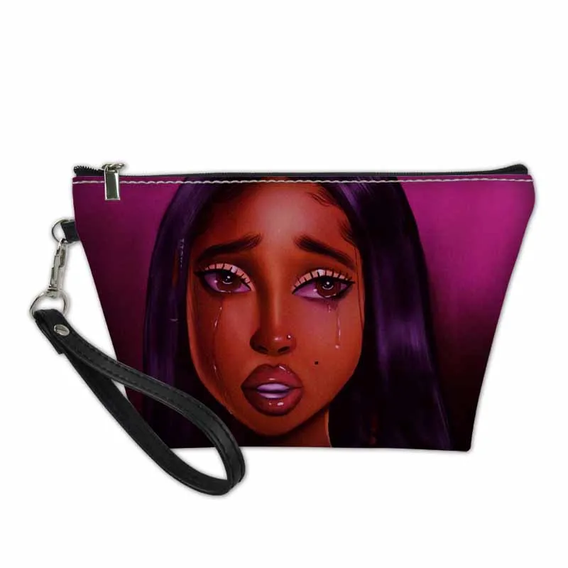 FORUDESIGNS Black Women Art African Girls Printing Function Wash Kit Bag Ladies Toiletries Pouch Females Cosmetic Cases Bolsa - Цвет: YQ4593Z8