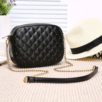 

Rivet Chain Strap Crossbody Bags For Women Bolas Feminina PU Leather Shoulder Bags Luxury Brand Female Designer Messenger Bags
