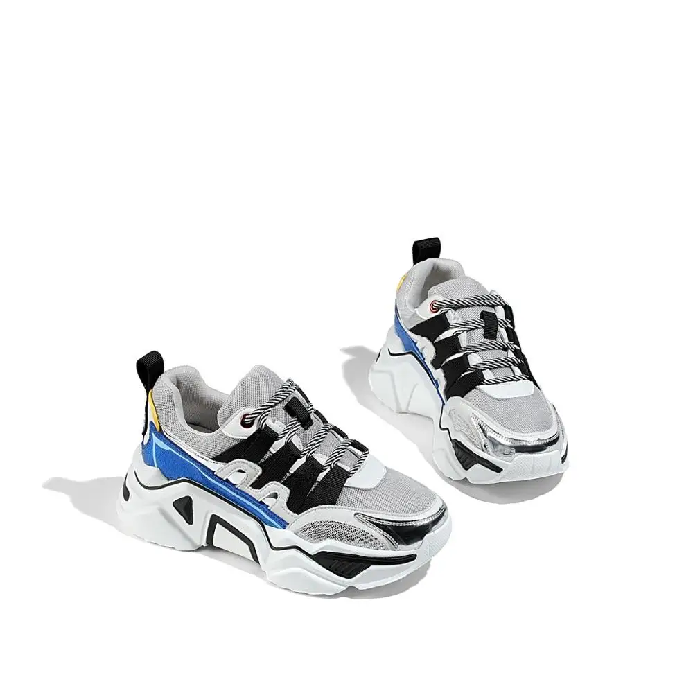 

Women Vulcanize Shoes Genuine Leather Low-heeled shoes Mesh spring footwearA97230