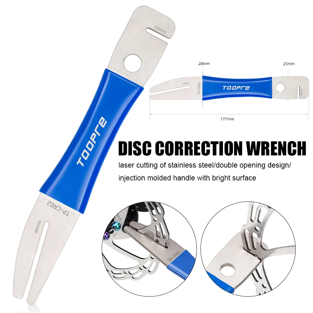 2 in1 Bike Bicycle Disc Brake Rotor Alignment Truing Tool Adjustment Wrench Tool