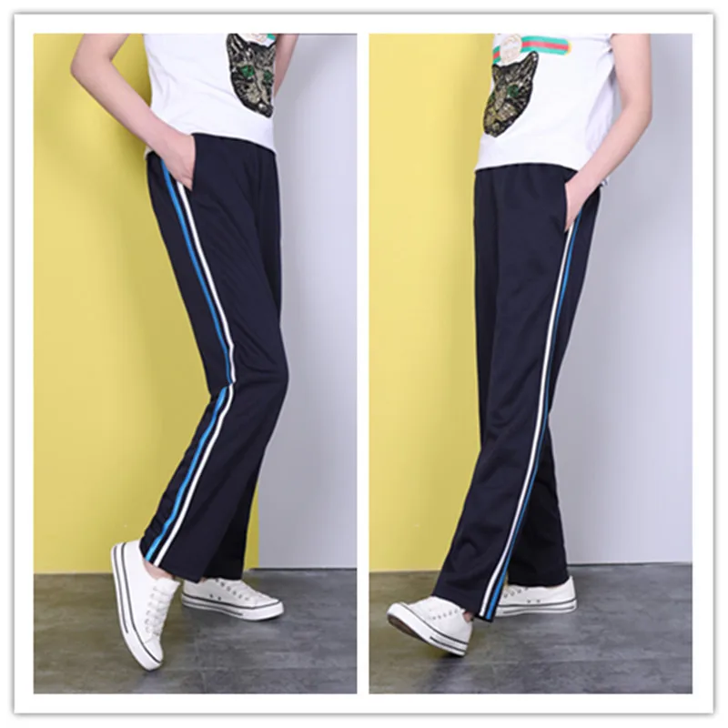 

Parallel Bars Early High Primary BOY'S And GIRL'S Purplish Blue Red And White Bar Athletic Pants Blue And White Strip Large Size