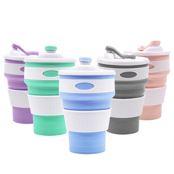

150 pcs Folding Portable Silicone Drinking Cup Collapsible Coffee Mug Foldable Travel Silica Water Bottle BPA FREE Wholesale