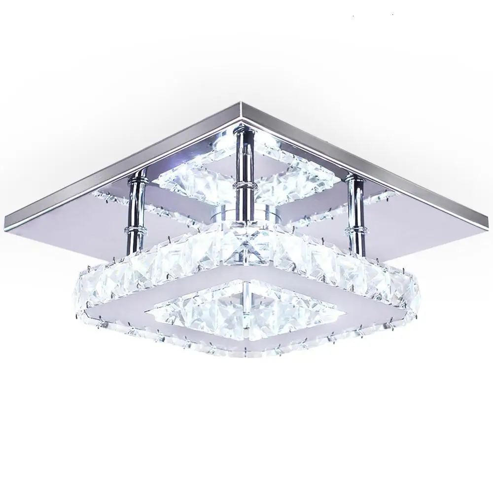 Contemporary Led Light Bar Ceiling Chrome Crystal Square Shape In Ceiling Led Lights Fancy Ceiling Light Night Club Home Bedroom Ceiling Lights Aliexpress