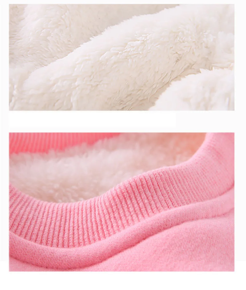 Толстовки на утином пуху для маленьких девочек «Дональд» детские зимние утепленные толстовки свитер с рисунком для девочек бархатные топы для детей, костюм