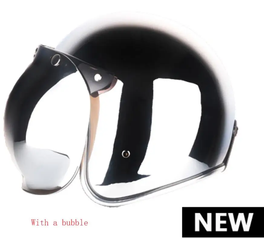 Винтажный мото rcycle шлем capacetes de moto ciclista серебристая, хромированная vespa cascos para moto кафе зеркало для гонщиков - Цвет: A2