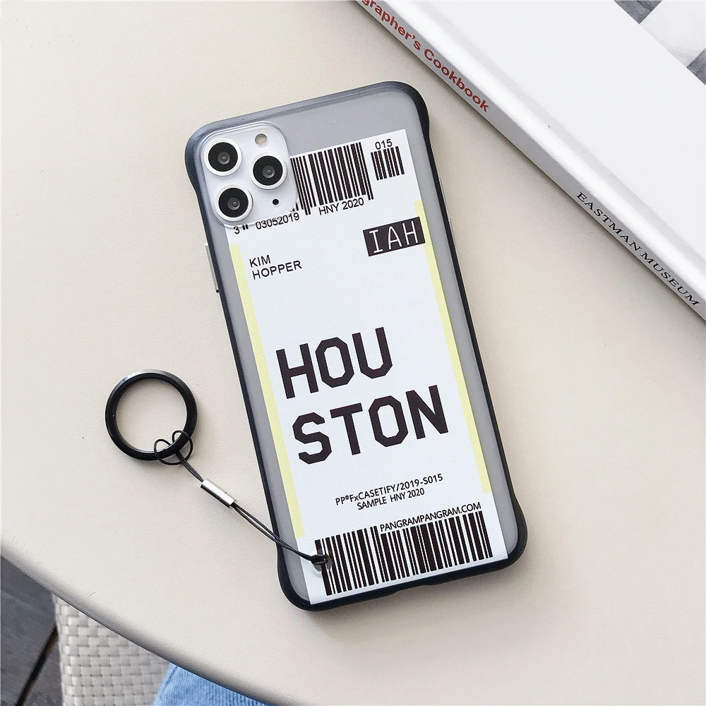 Ins US City Label Bar code Phone Case For iPhone 11 Pro Xs MAX XR X 6 s 7 8 plus Simple letter new York Clear silicon Cover Capa - Цвет: 15