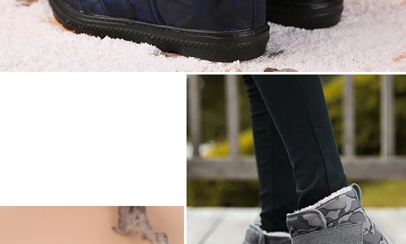 Мужские зимние ботинки из водонепроницаемого плюша; зимние ботинки; мужские ботинки; Botines Botas Impermeables Hombre chaussure homme Hiver; размеры 48-49