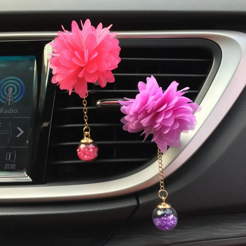 

1 Pcs 3D Flower Auto Perfume Aroma Diffuser Outlet Vent Clip Flavoring In Car Air Fresheners Fragrance Car Accessory For Girl