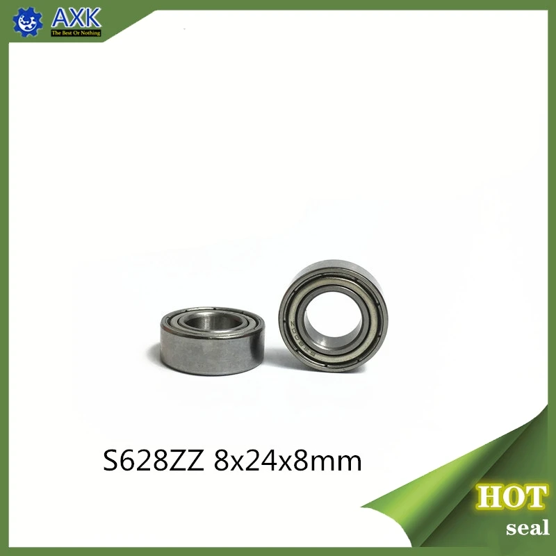 4 PCS S628-2RS 8x24x8 mm 440c Stainless Steel Rubber Sealed Ball Bearings