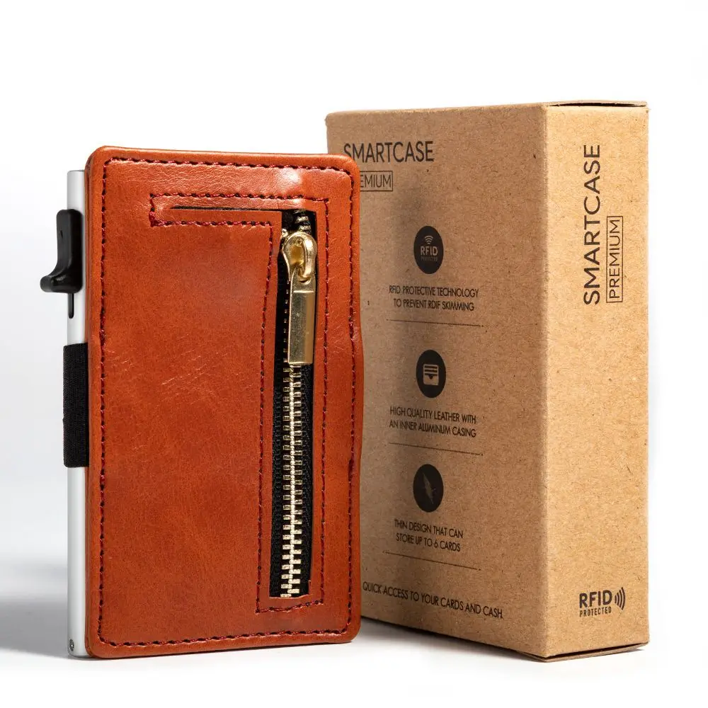 Rfid кошелек ID Card Holder мужской кошелек для денег 571 Мужской винтажный черный короткий кошелек держатель карты Мини Волшебные кошельки tarjetero - Цвет: Brown