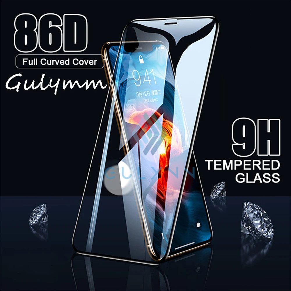 Закаленное стекло 86D с полным покрытием для iphone Защитное 12 8 7 Plus 6s XS MAX XR 11 Pro