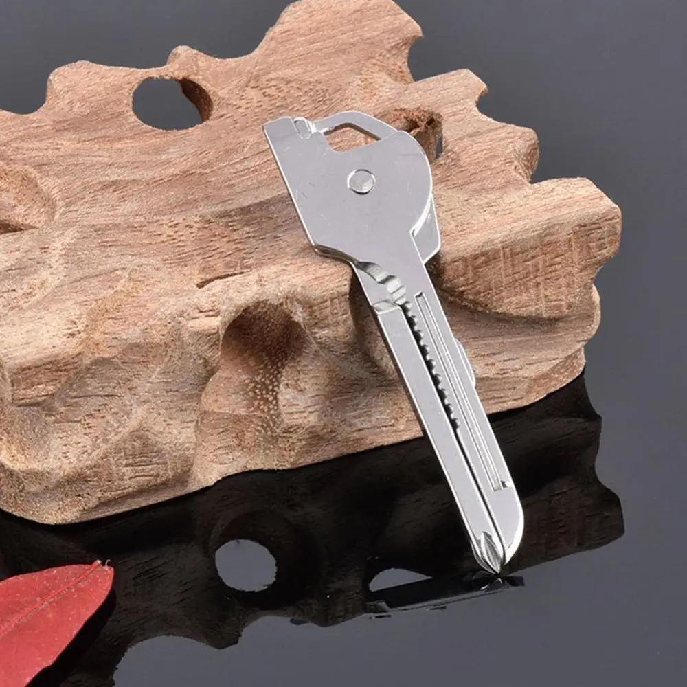 EDC 6 в 1 из нержавеющей стали Utili-Key Ring Chain Pocket Отвертка мульти инструменты для кемпинга набор для выживания