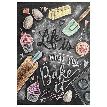 

New Full Round Drill 5D DIY Diamond Painting "Kitchen cake" Embroidery set Cross Stitch Decor Gift 20x25cm