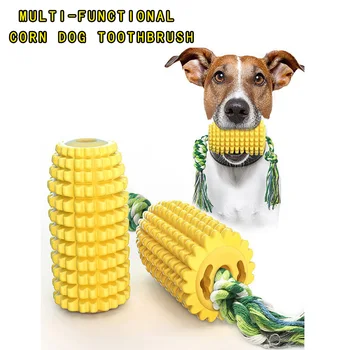 

Dog Toothbrush Chew Toy of Corn Shaped,Pet-dog Teeth Cleaning Dental Care,Dog-Interactive Molar Tooth for Puppy Pet Toys