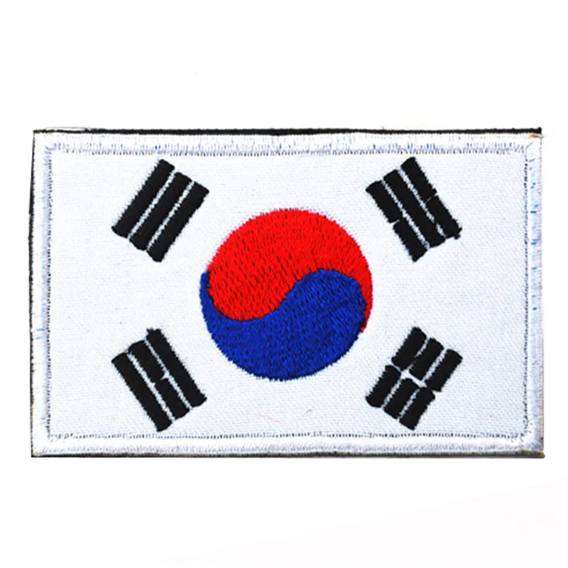 Country Flag Patch Embroidery armband Stripes Embroidered Russia Turkey Singapore Korea Pakistan Flag Tactical Military Patch #4 (7)
